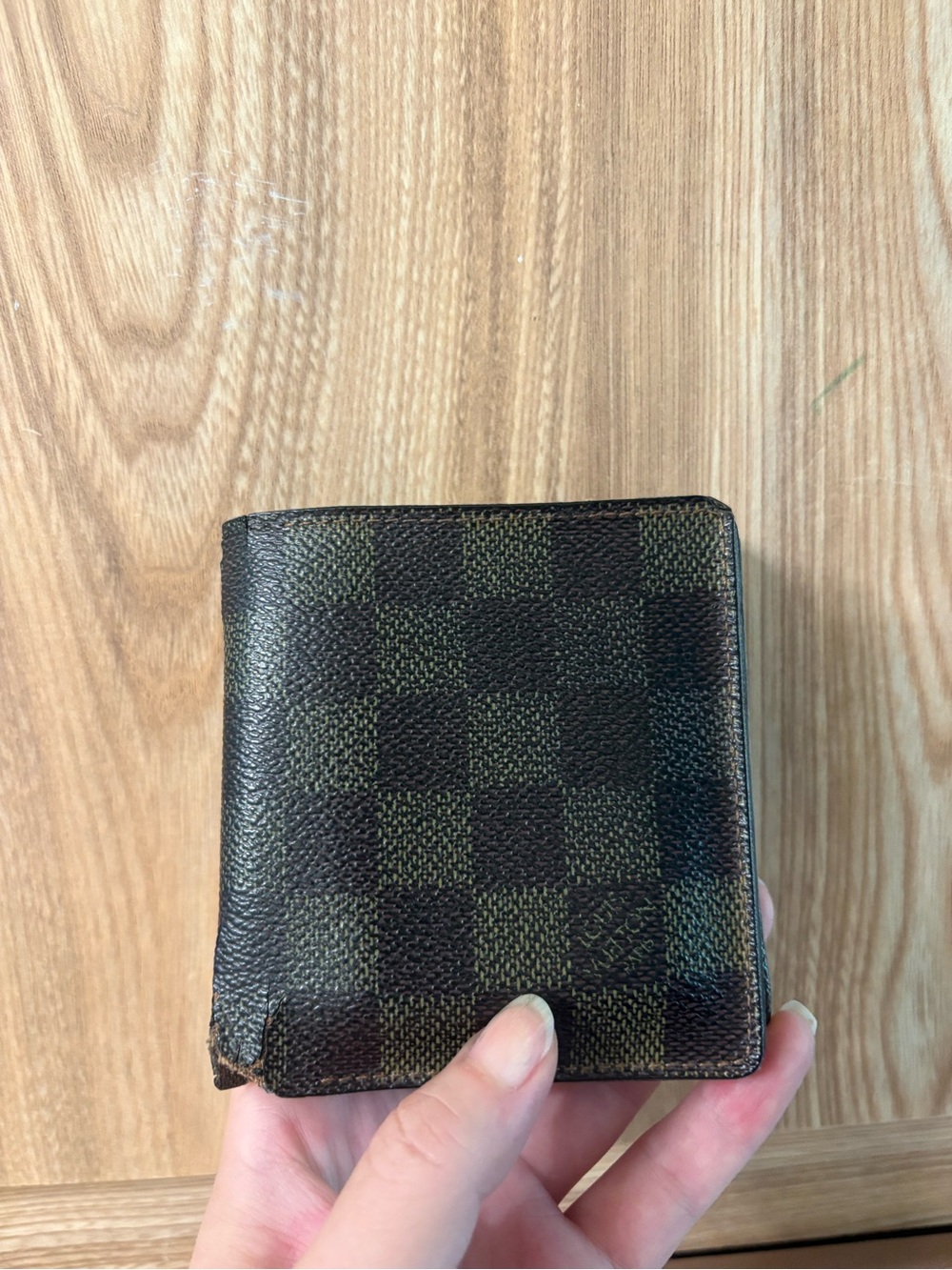 Auth Louis Vutton Damier Ebene men’s Bifold wallet Fair